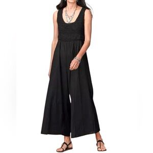 Talisman Rialto Crochet Wide Leg Jumpsuit Black Sundance